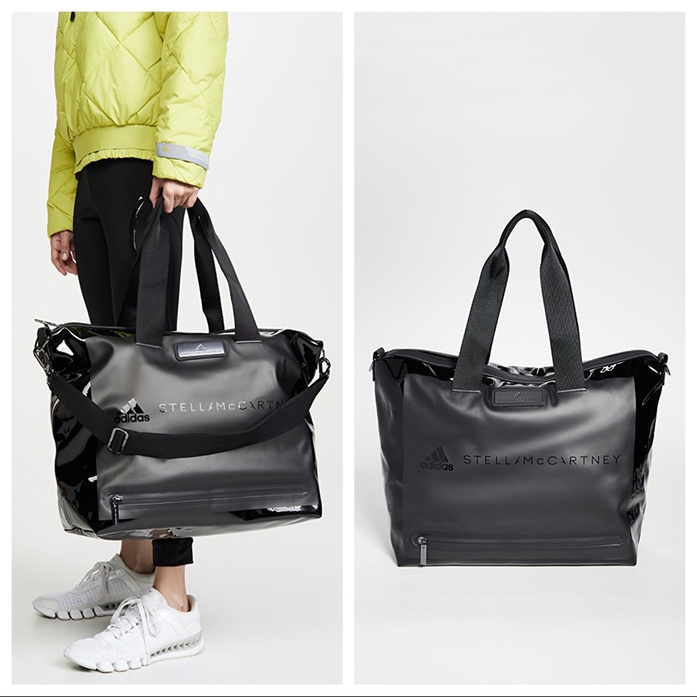 Adidas by Stella McCartney Black Glossy Tote Bag